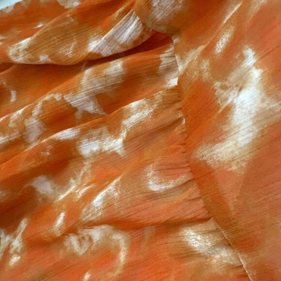 Tie Dye Boho Skirt Ruffle Midi Skirts A-Line Orange Louis Dell'Olio Size M - Picture 9 of 12